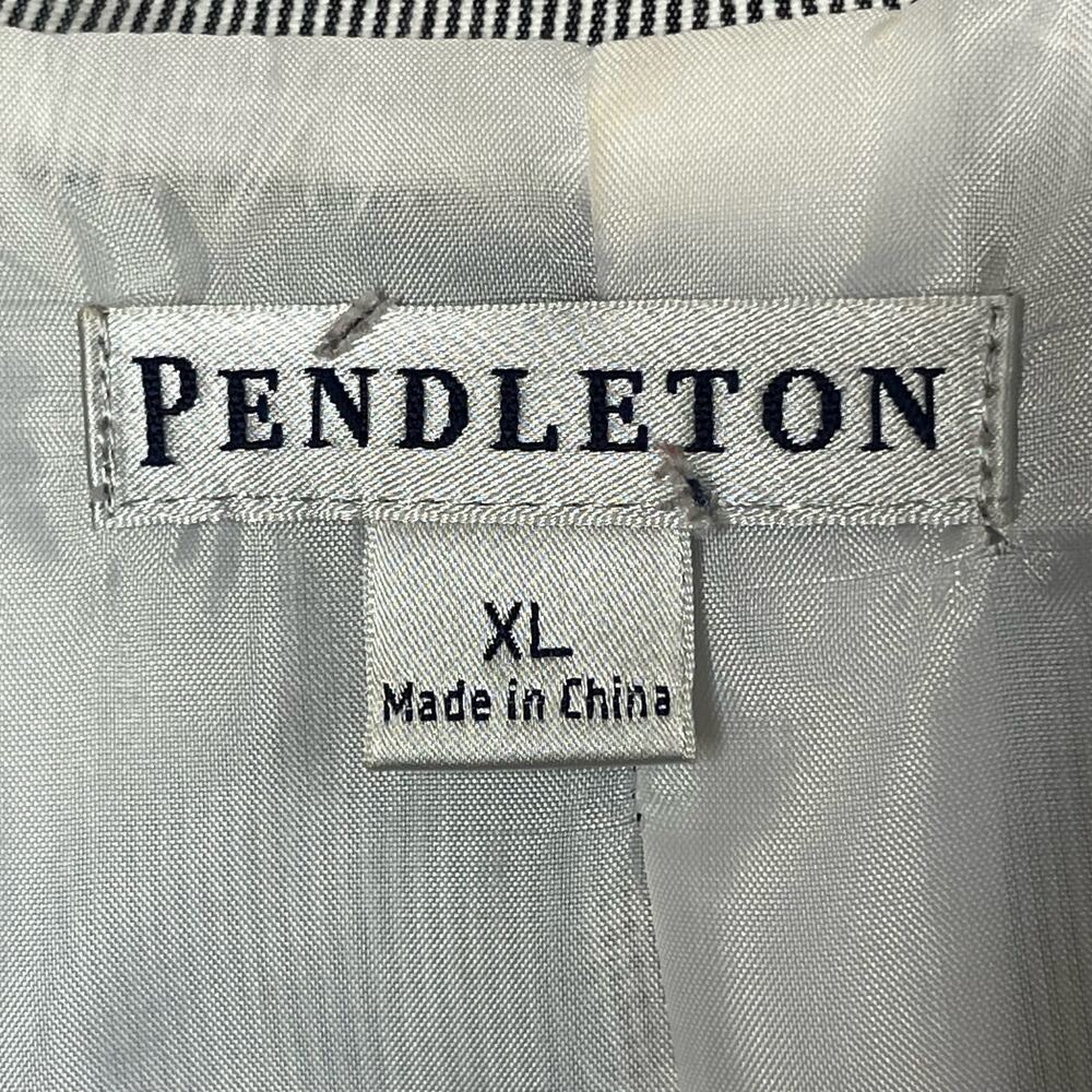 Pendleton Striped 3 Button Blazer Jacket Size Xl … - image 4